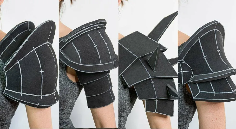 EVA foam mask sculpting and Worbla plating tutorial reference