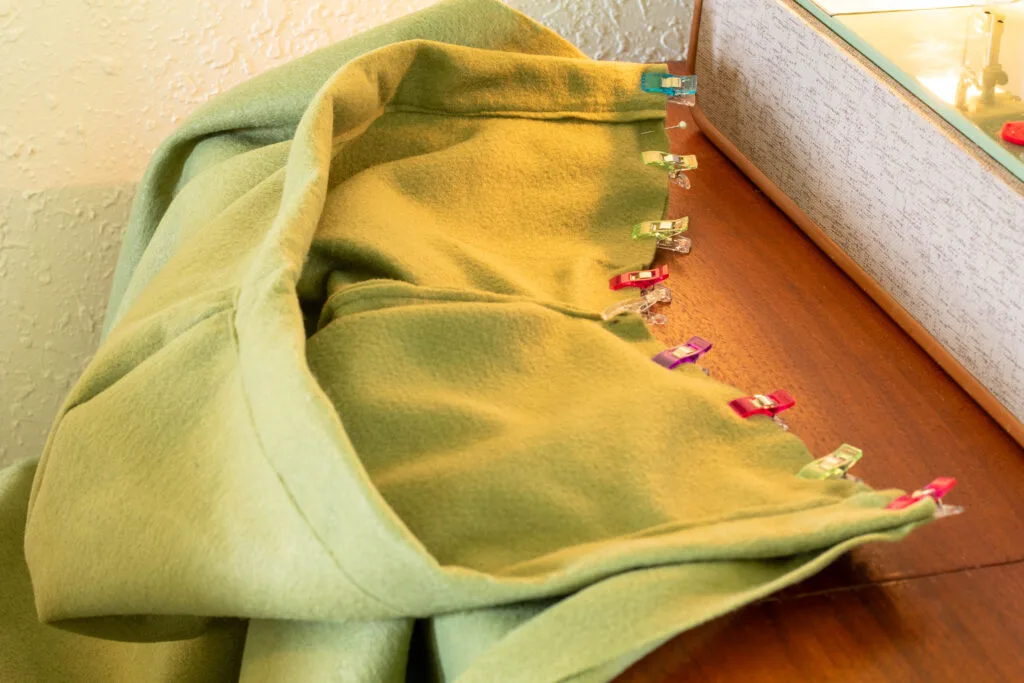 structured hood cloak sewing with buckram framing reference