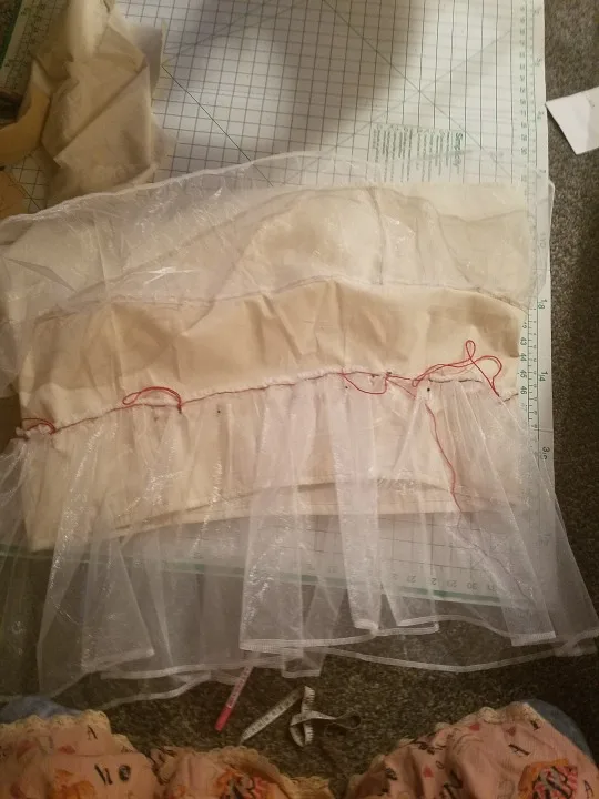 sewing ruffled petticoat tiers tutorial gathering reference