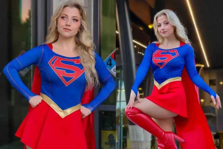 Supergirl cosplay convention reference