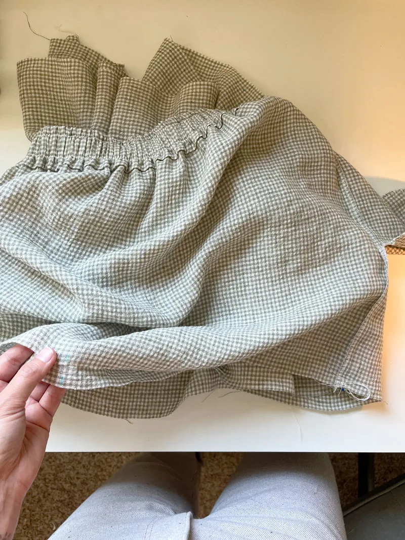 gathered skirt sewing waistband technique reference